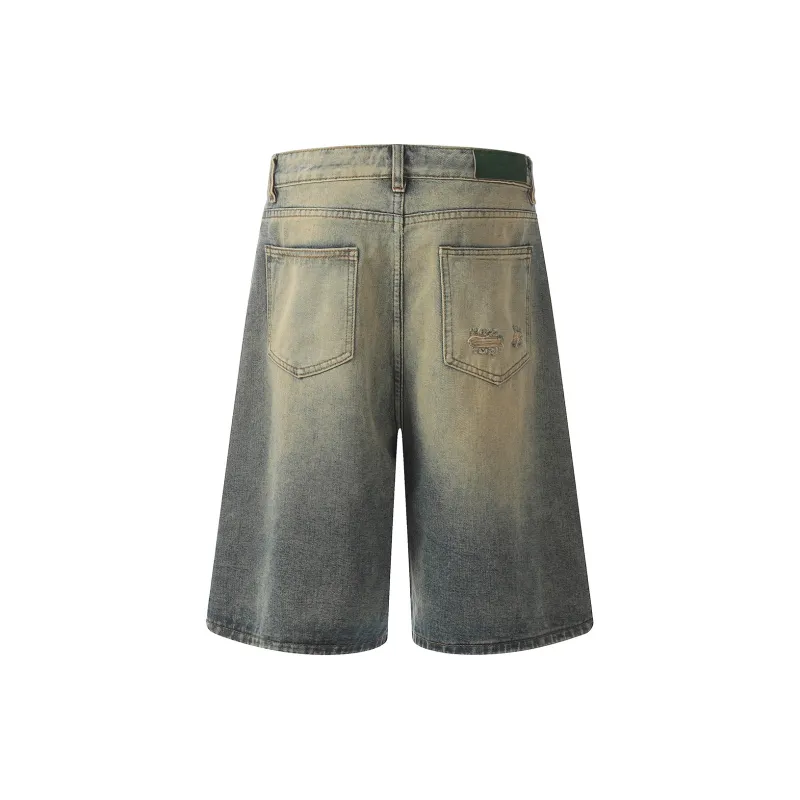 MT99 Denim Shorts Unisex Teal-1