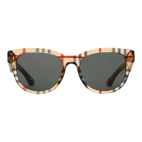 Burberry Acetate Irregular Shape Sunglasses Unisex Multicolor