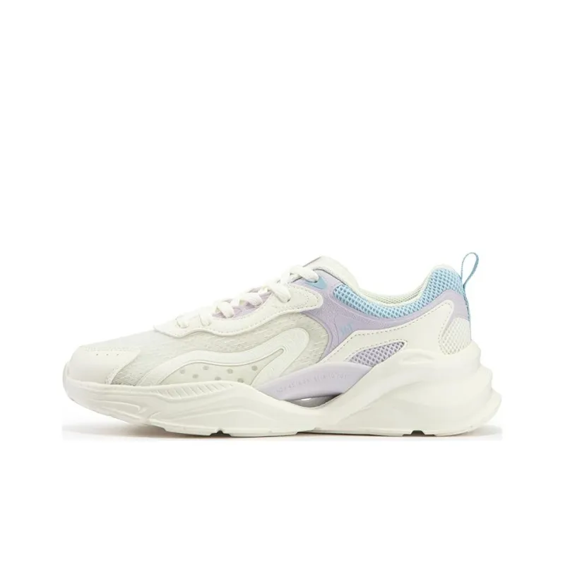 361° Abrasion Resistant Low Top Casual Shoes Women's White Purple-0
