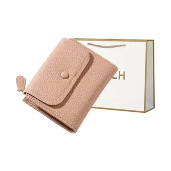 BRINCH PU Coin Purse Wallets Card Holders Regular Women's Pink/Red/Yellow