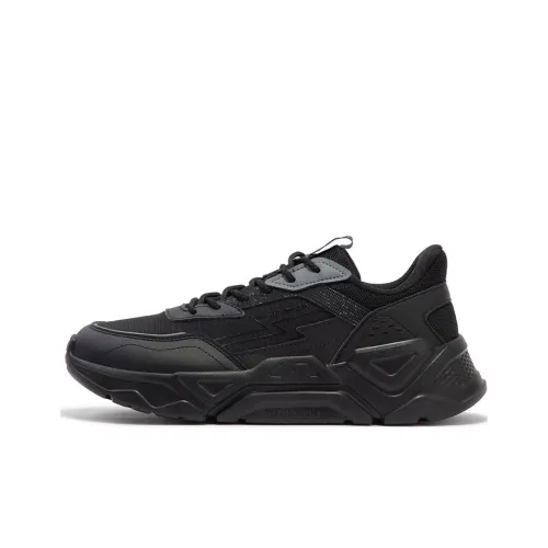 361° Slip-Resistant Low-Top Casual Shoes Men's Black Gray