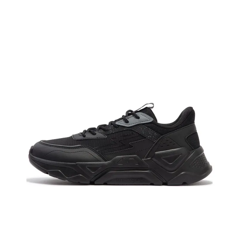 361° Slip-Resistant Low-Top Casual Shoes Men's Black Gray-0