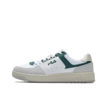 FILA Targa Anti Slip Wear Resistant Low Top Skateboard Shoes Men's White Gray Green