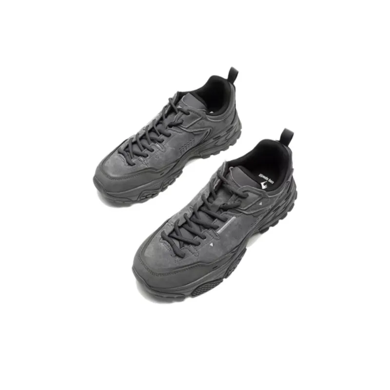 Le Coq Sportif Anti Slip Wear Resistant Low Top Casual Shoes Men's Gray Black-2