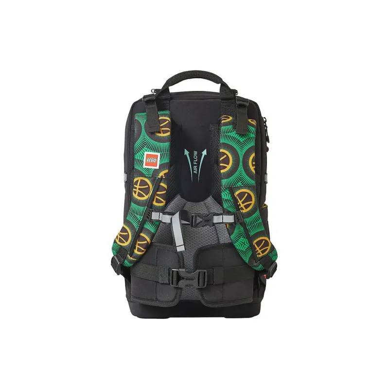 LEGO Recycled Polyester Backpack Unisex Black & Green-3