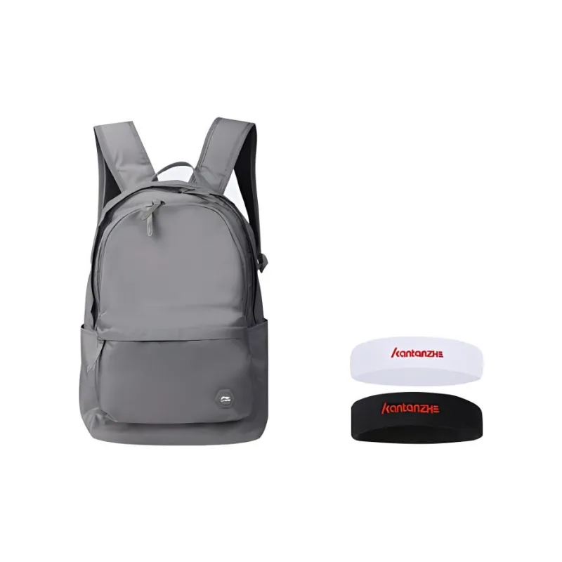 LiNing Polyamide Portable Backpack Regular Unisex Gray/Black-9