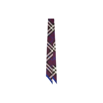 Burberry Mulberry Silk Silk Scarves Women's Purple