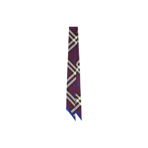 Burberry Mulberry Silk Silk Scarves Women's Purple