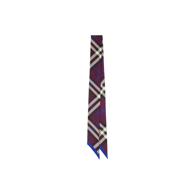 Burberry Mulberry Silk Silk Scarves Women's Purple-0