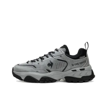 Le Coq Sportif Cushioning, Slip Resistant, And Abrasion Resistant Low Top Running Shoes Women's Gray Black