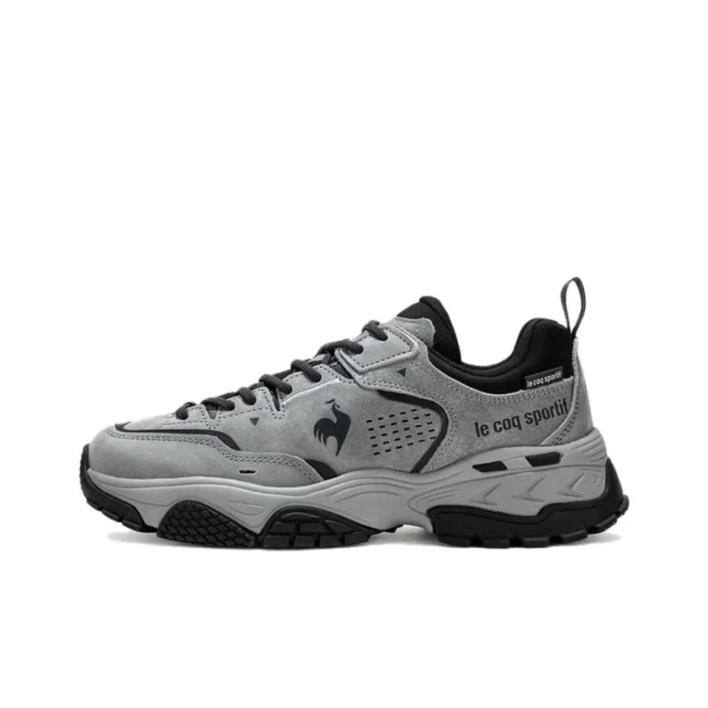 Le Coq Sportif Cushioning, Slip Resistant, And Abrasion Resistant Low Top Running Shoes Women's Gray Black-0