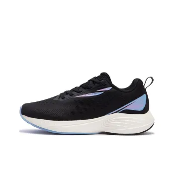 361° Abrasion Resistant Low Top Casual Running Shoes Women's Black Blue