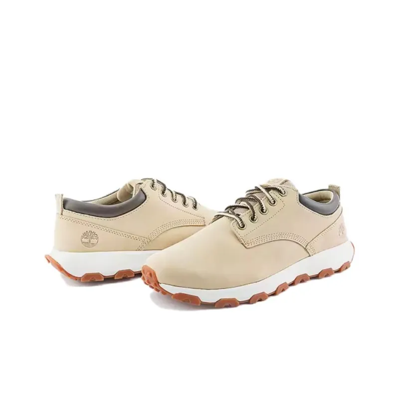 Timberland Anti Slip And Wear Resistant Lightweight Rebound Low Top Casual Shoes Men's Light Beige-3