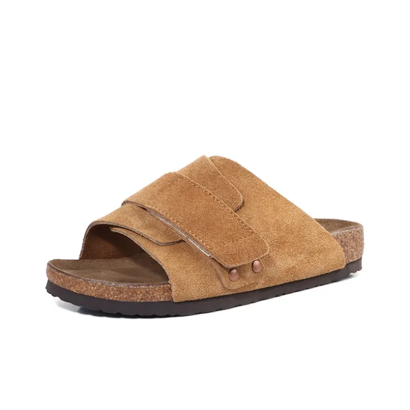 East Garden Works Slip-Resistant Odor-Resistant Slide Slippers Unisex Ginger Yellow Apricot-11