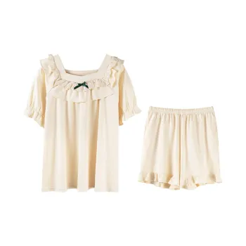 MIIOW Pajama Set Women's Beige Yellow