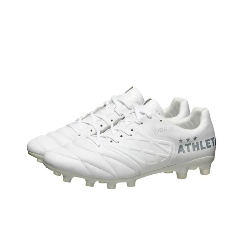 ATHLETA Wear Resistant Coverage Support Soccer Shoes Men's White Silver-2