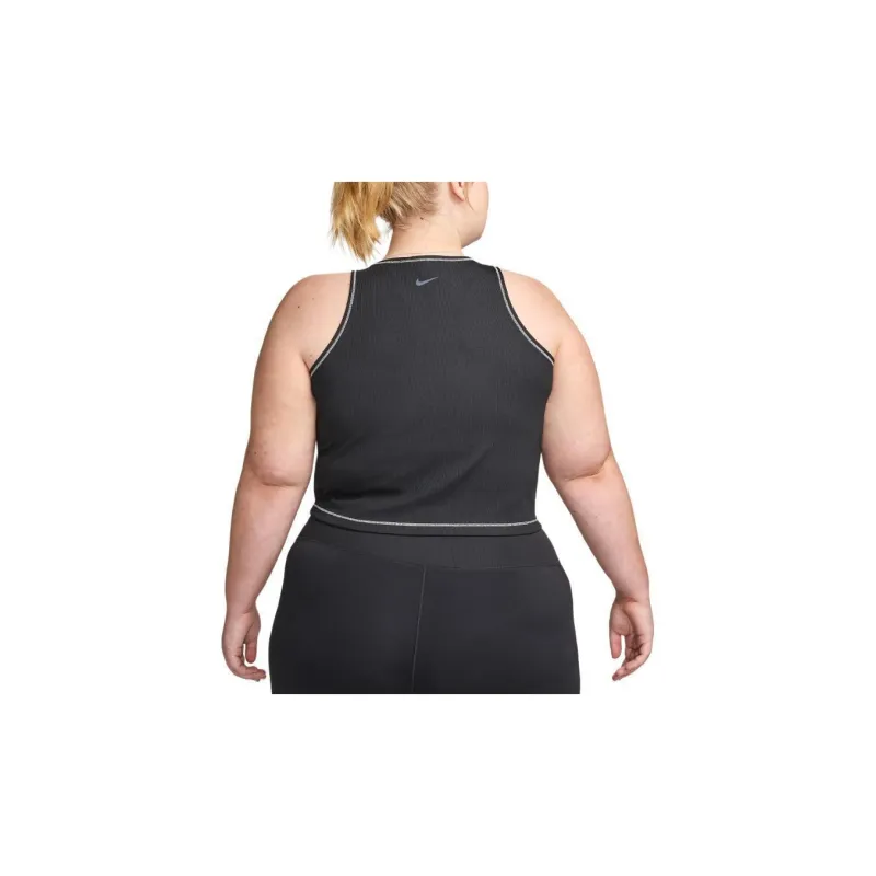 Nike One Fitted Women's Dri-FIT Ribbed Tank Top Plus Size-1