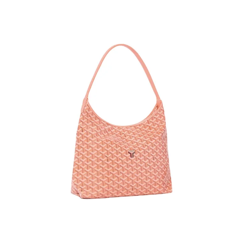 GOYARD Bohème Hobo Canvas With Leather Hobo Bag, Shoulder Bag Women's Coral Pink-1