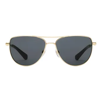 Burberry Plate And Metal Acetate Aviator Sunglasses Unisex Gold