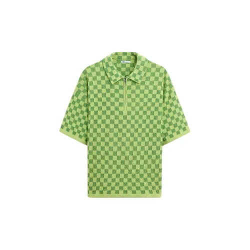 ZARA Polo Shirts Men Green