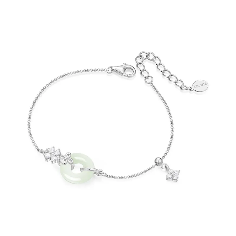 KADER Bracelets Pale Greenish White Jade Women's-3