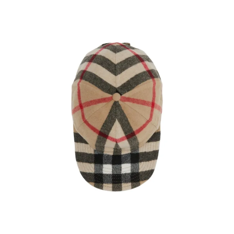 Burberry Wool Baseball Caps Unisex Gray-3