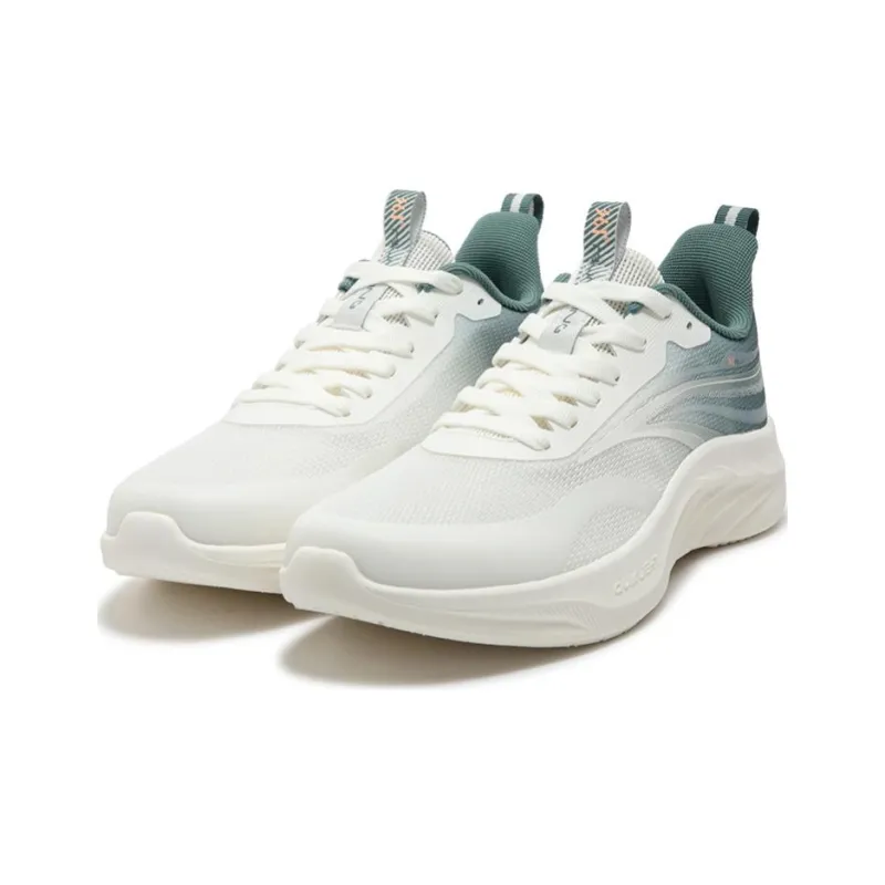 361° Wear Resistant Low Top Casual Running Shoes Men's White Green-2