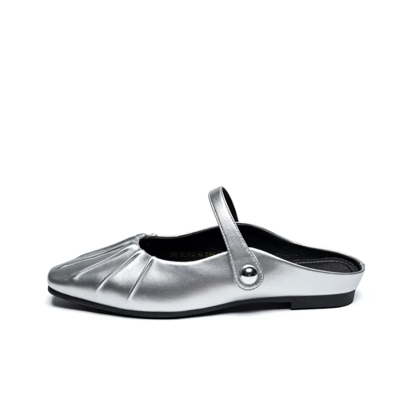 ZHR Vibram Sole Metal Odor Resistant Abrasion Resistant Slip Resistant Wrap toe Slippers Women's-0