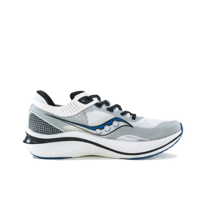 Saucony Low Top Carbon Plate Training Running Shoes Unisex White Blue-2