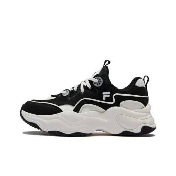 FILA FUSION BUBBLE CVS Bubbles Shoes Anti Slip Wear Resistant Low Top Casual Shoes Women's Black White