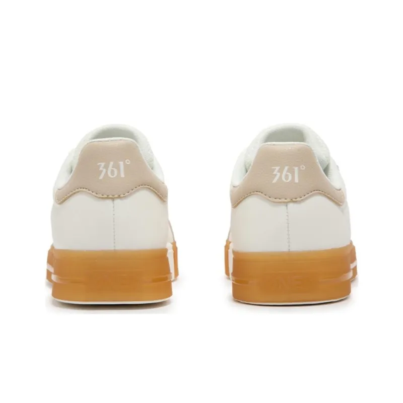 361° Abrasion-Resistant Low-Top Skateboard Shoes Women's White Apricot-3