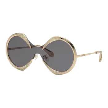 Roberto Cavalli Metal Irregular Shape Sunglasses Women's Gold