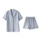 Blue Short-Sleeved Shirt+Blue Shorts