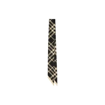 Burberry Silk Scarves Unisex Black