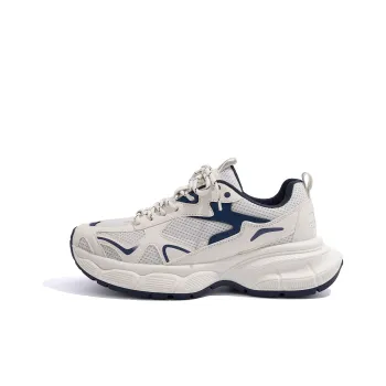 HUANQIU Anti Slip And Wear Resistant Balance Low Top Chunky Sneakers Men's White Blue