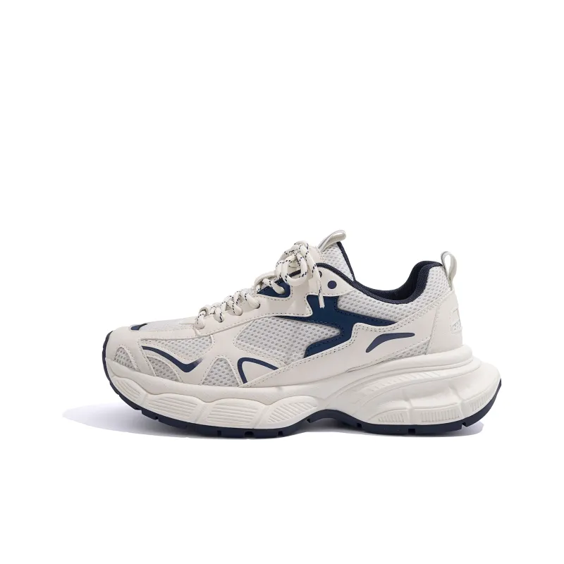 HUANQIU Anti Slip And Wear Resistant Balance Low Top Chunky Sneakers Men's White Blue-0