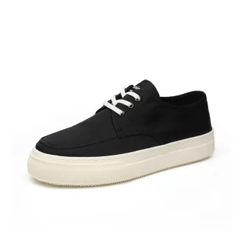 OCEANIA ROO Slip-Resistant Breathable Lightweight Low-Top Canvas Shoes Men's Black