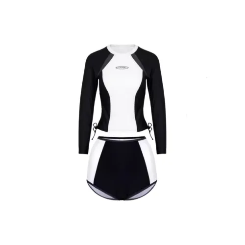 Youyou Two-Piece Swimsuits Women's Black/White