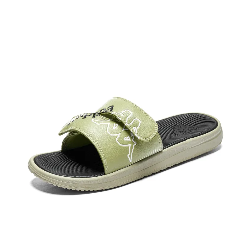 Kappa Slip Resistant Abrasion Resistant Slide Slippers Unisex Yellow Green-2