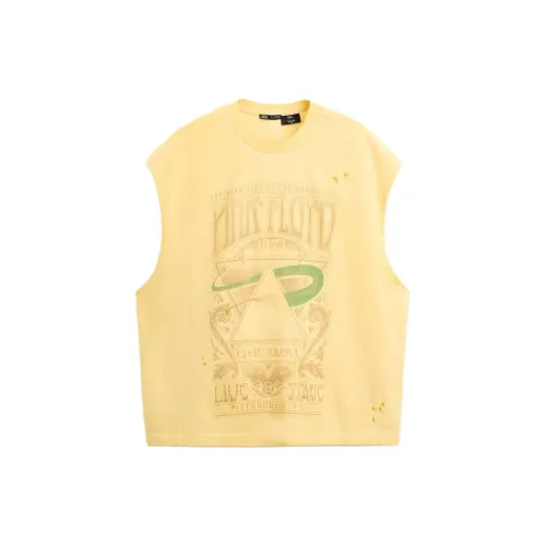 ZARA T-Shirts Men Yellow Beige