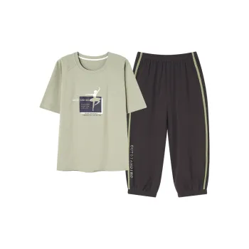 CAIHENGTONG Pajama Set Women's Fruit Green