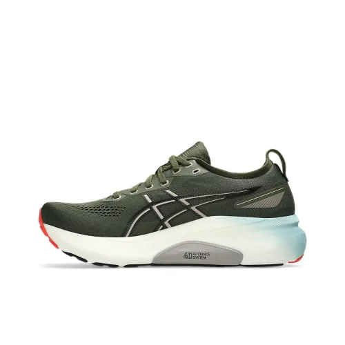 Asics Gel-Kayano 31 Running Shoes Men Low-Top Green/Black Color