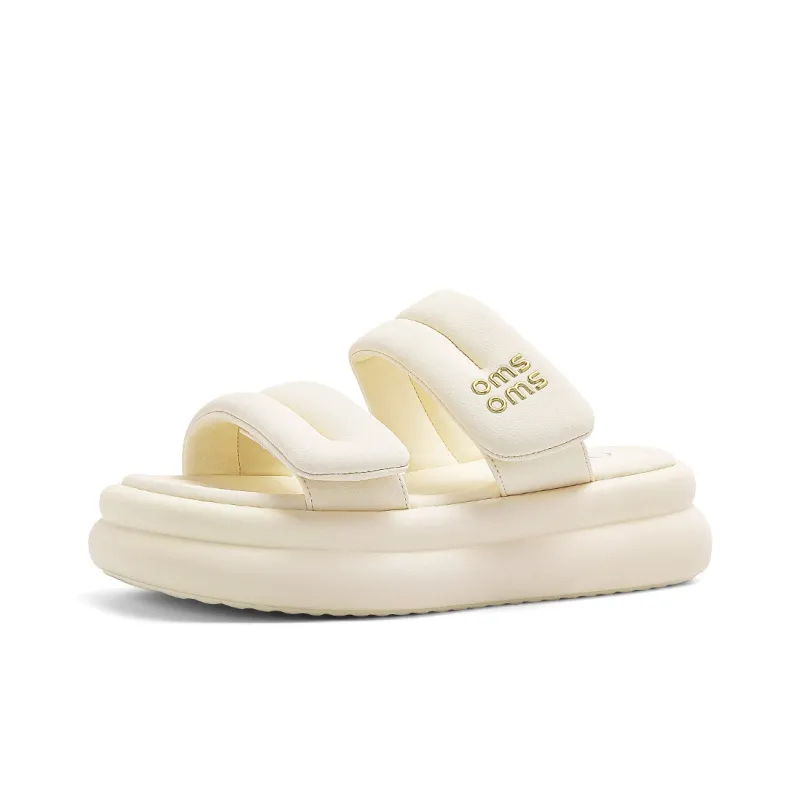 OMS Slide Slippers Women's Black/White-0