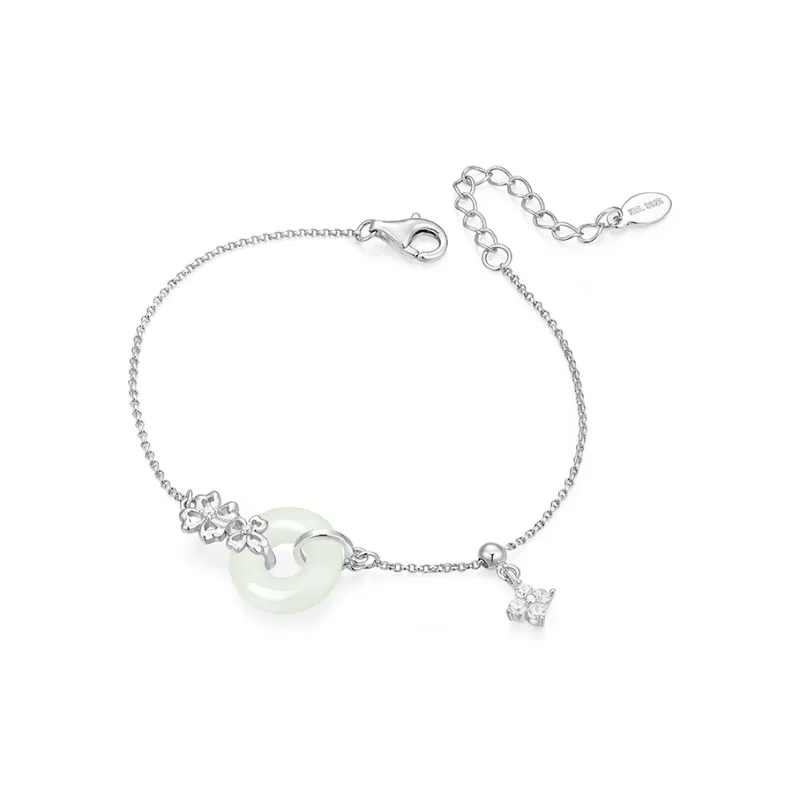KADER Bracelets Pale Greenish White Jade Women's-1