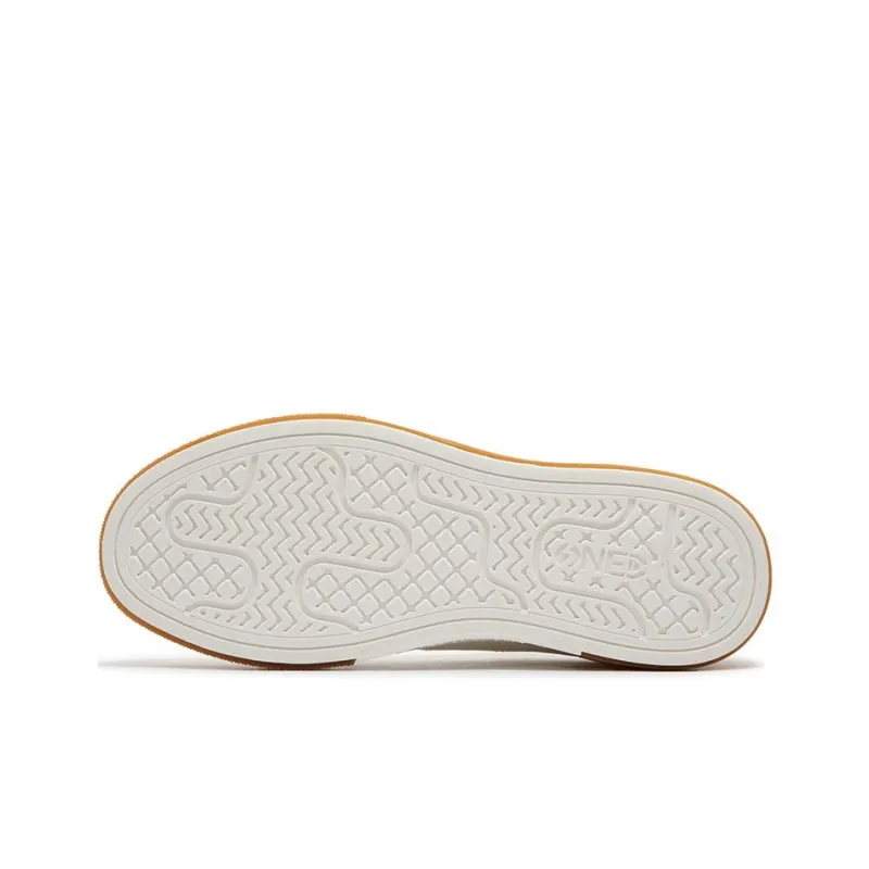 361° Abrasion-Resistant Low-Top Skateboard Shoes Women's White Apricot-4