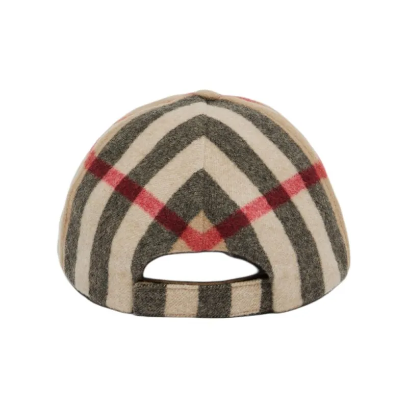 Burberry Wool Baseball Caps Unisex Gray-2