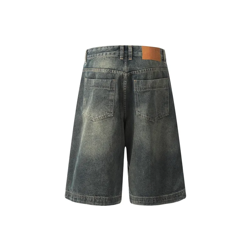MT99 Denim Shorts Unisex Vintage Blue-1