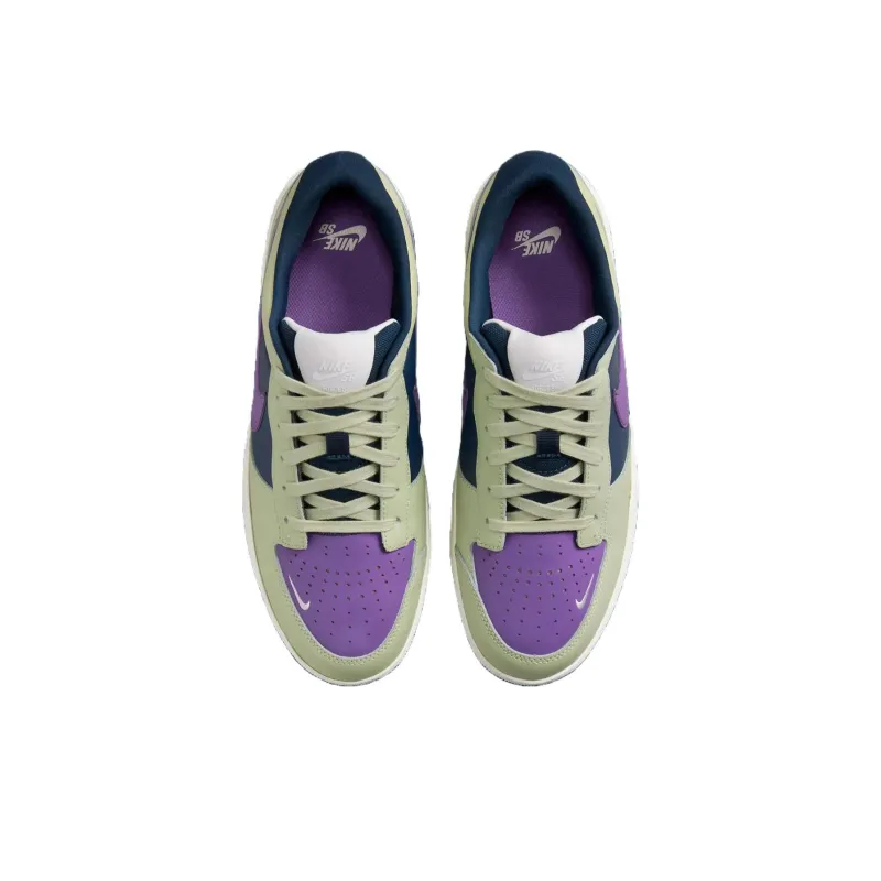 Nike SB Force 58 Anti Slip Wear Resistant Low Top Skateboard Shoes Unisex Green Purple Blue-2