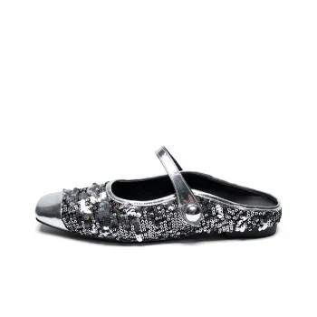 ZHR Vibram Sole Sequins Wrap toe Slippers Women's