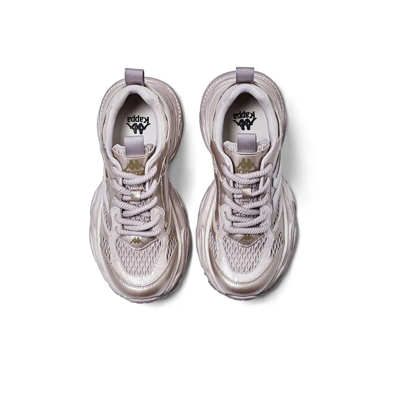 Kappa Anti Slip Wear Resistant Low Top Chunky Sneakers Women's Gold-3